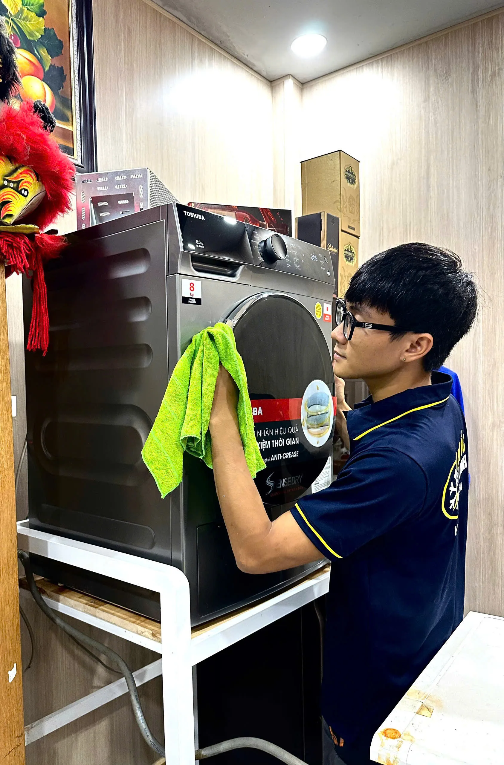 vệ sinh m&aacute;y giặt lồng ngang