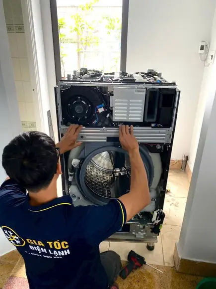 Vệ sinh máy giặt lồng ngang