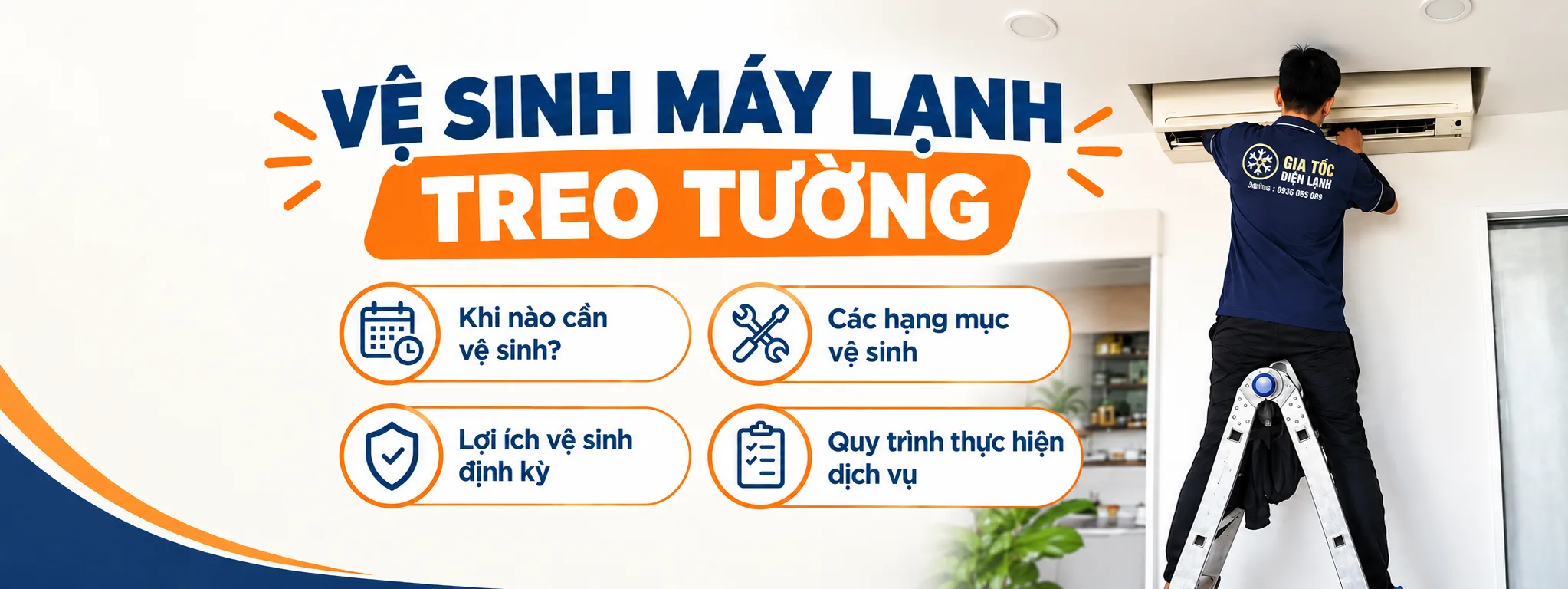 Vệ sinh máy lạnh treo tường