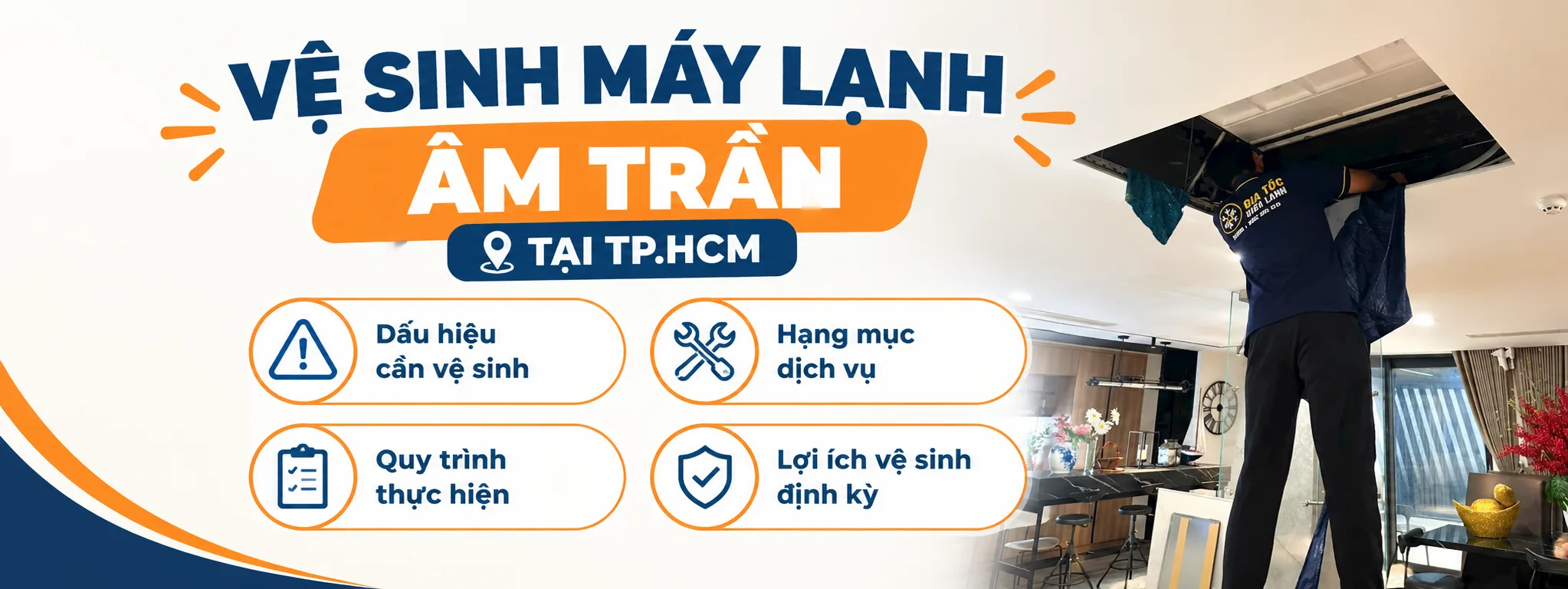 Vệ sinh máy lạnh âm trần