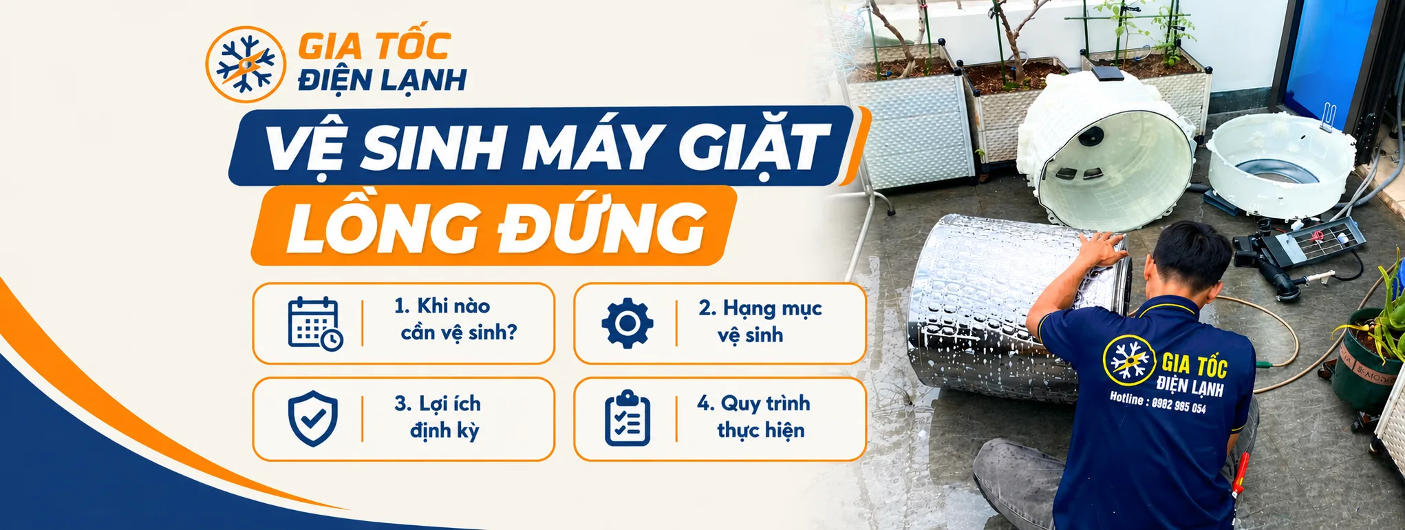 Vệ sinh máy giặt lồng đứng