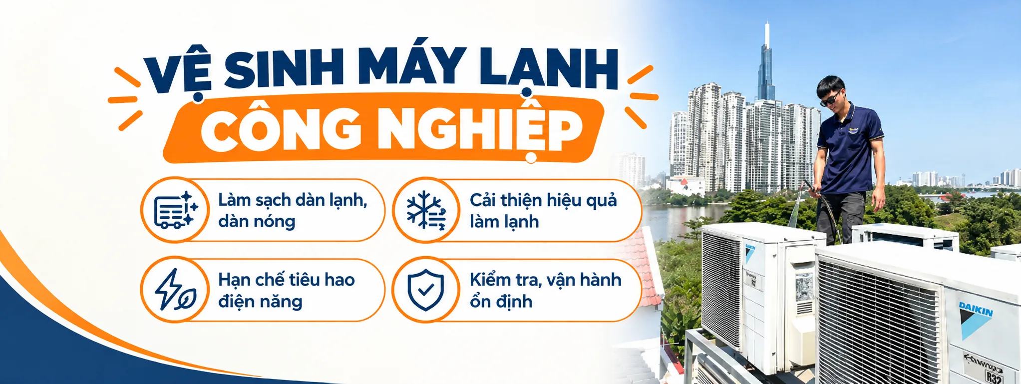 Vệ Sinh Máy Lạnh Công Nghiệp 